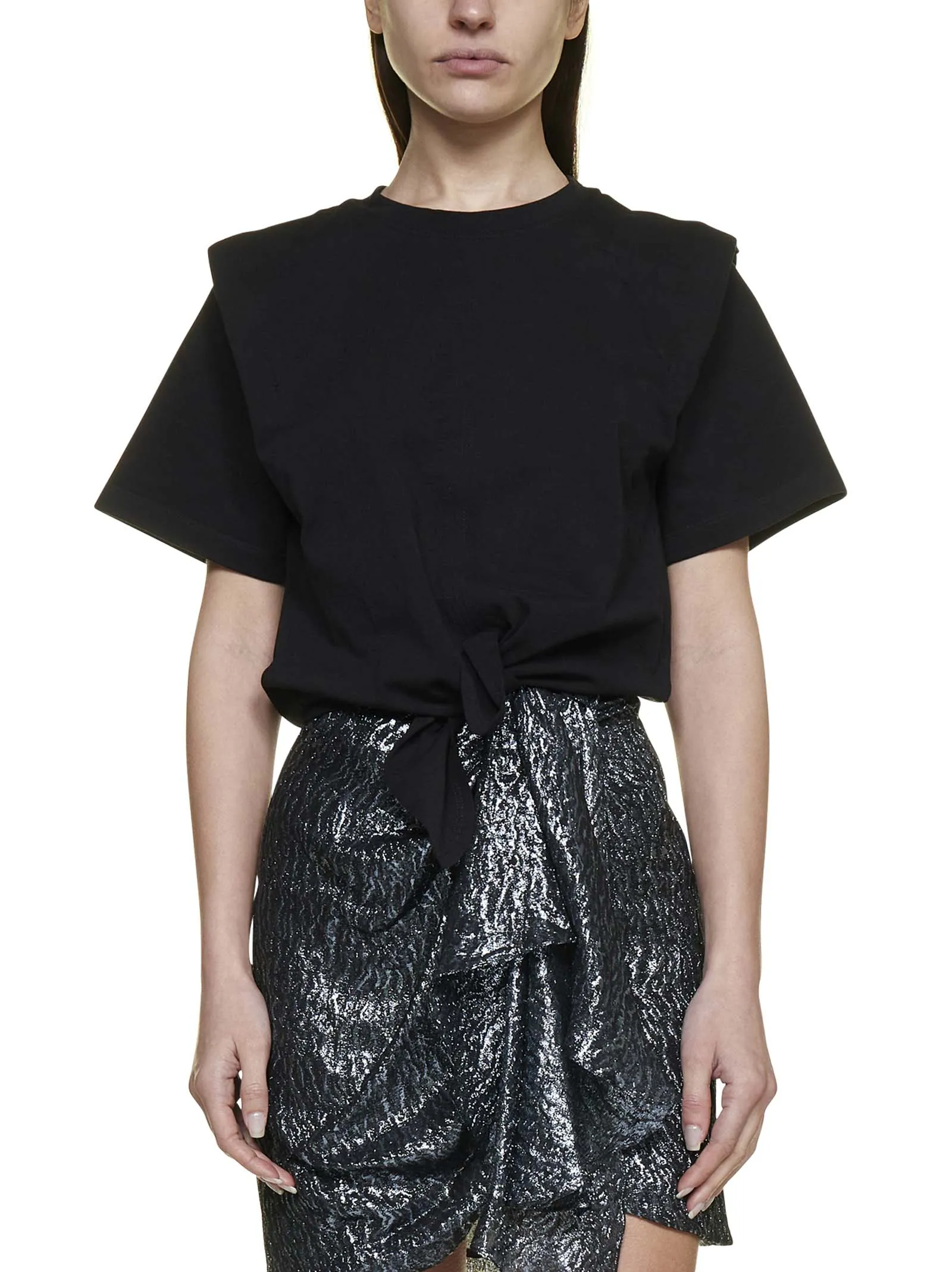 Isabel Marant Zelikia Cut-Out Crewneck T-Shirt