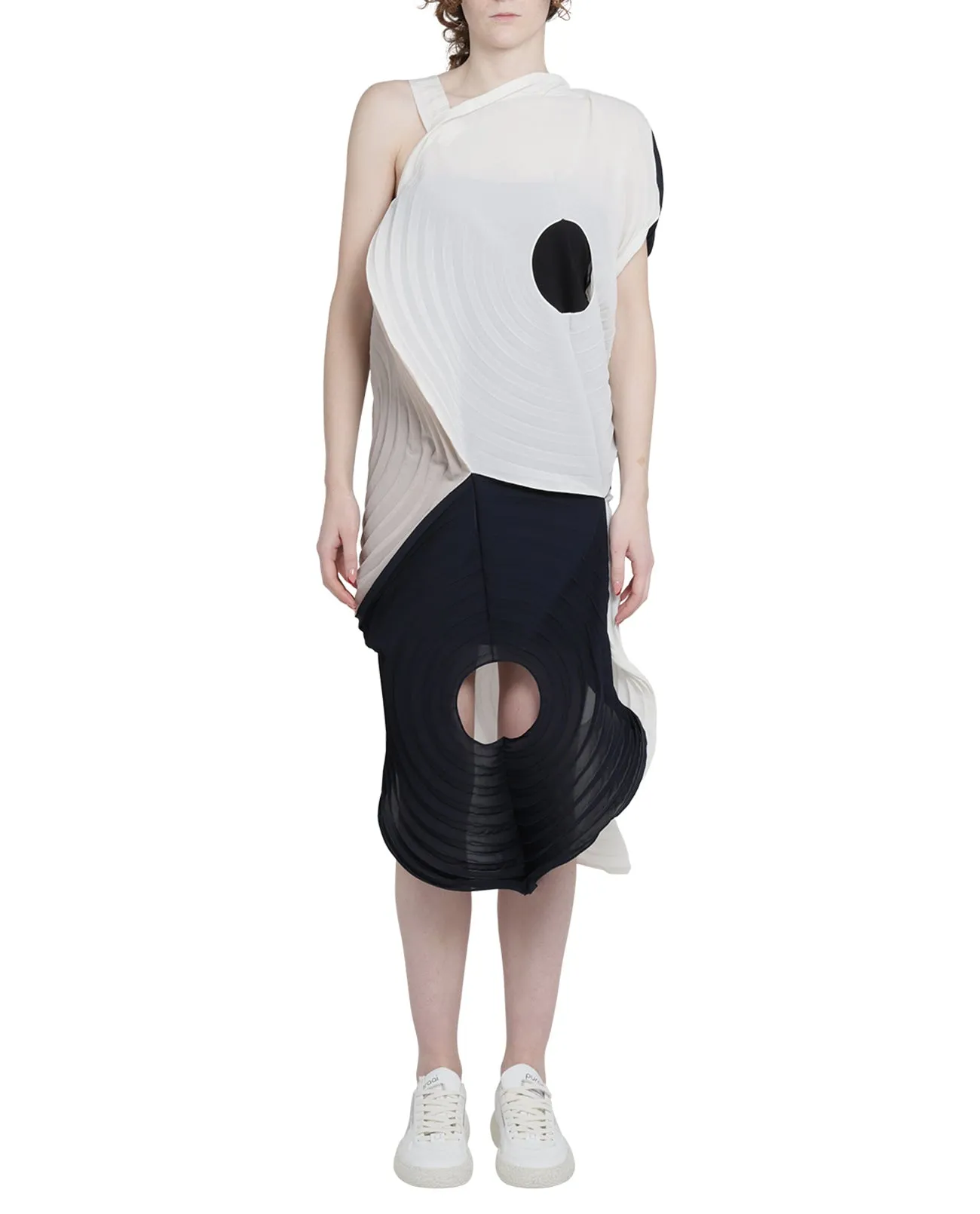 Issey Miyake Sleeveless Link Rings Dress