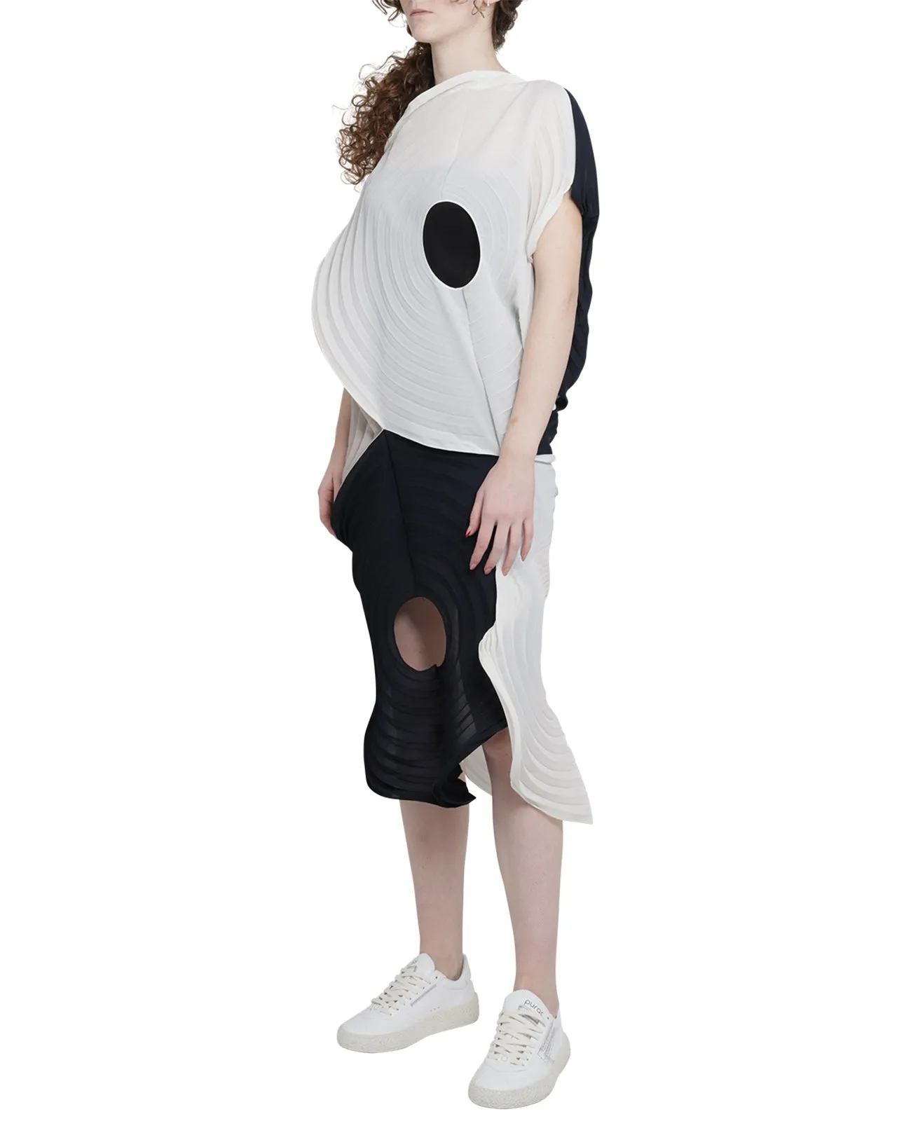 Issey Miyake Sleeveless Link Rings Dress
