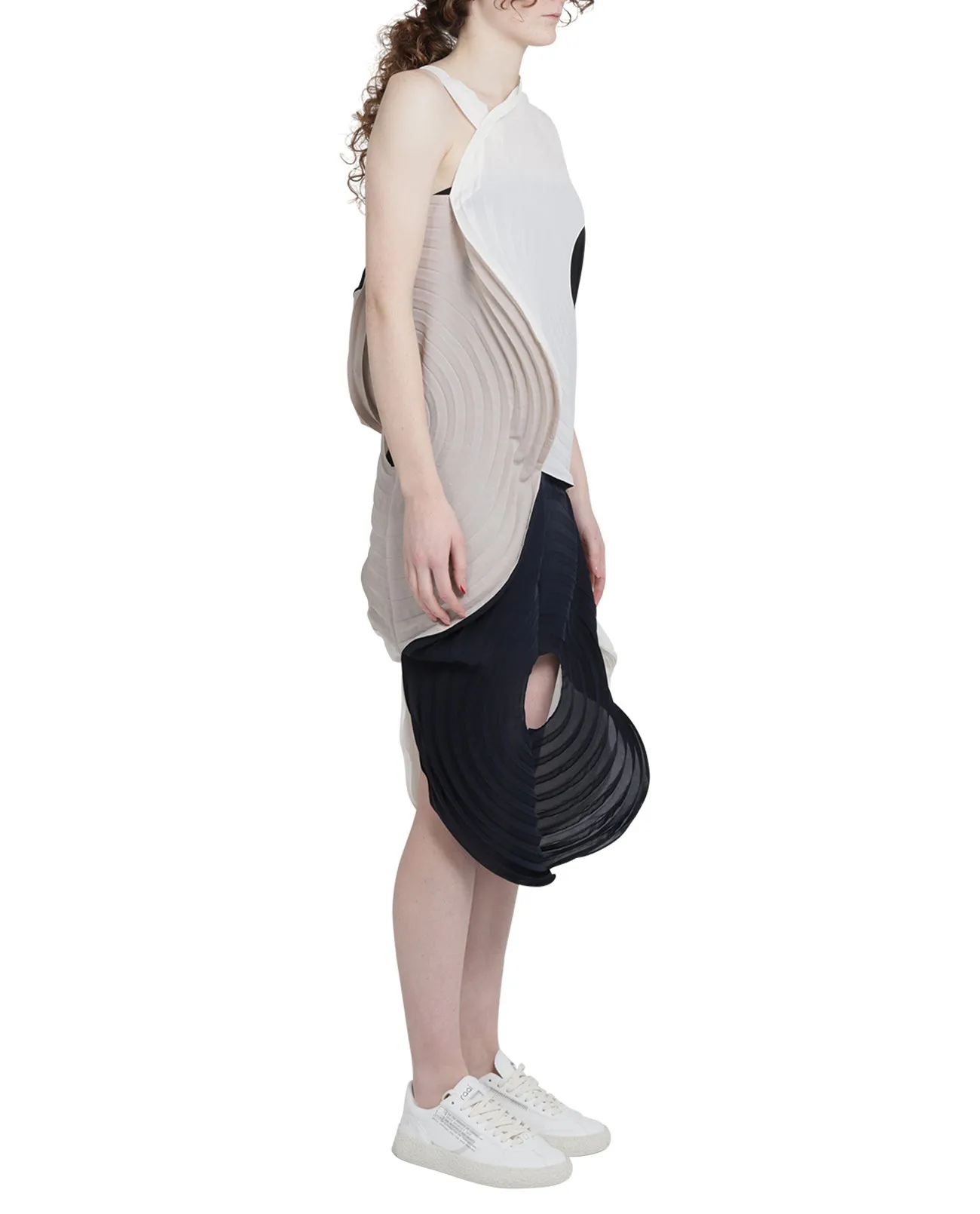 Issey Miyake Sleeveless Link Rings Dress