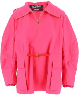 Jacquemus Alta Half-Zip Hooded Jacket