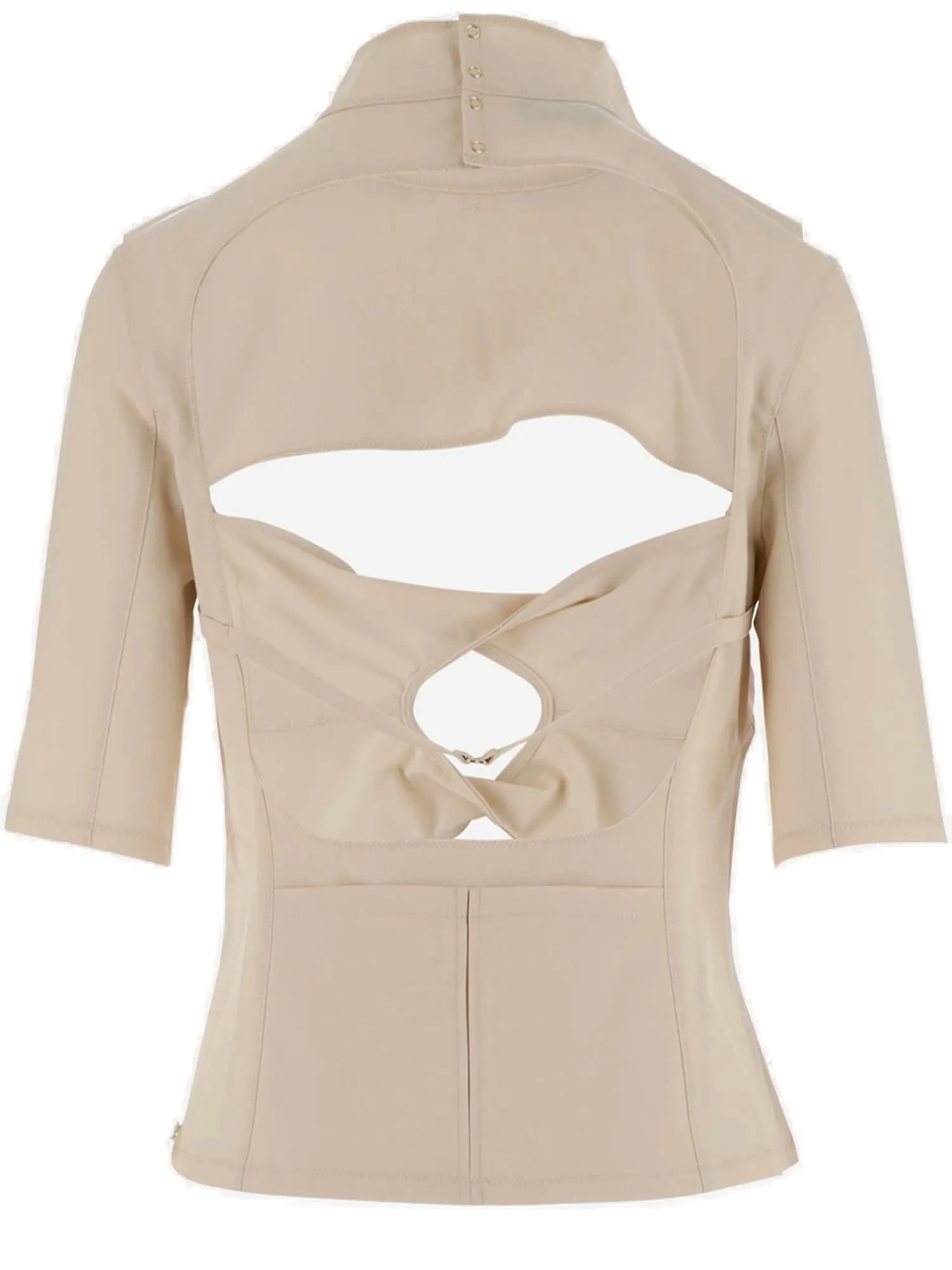 Jacquemus Cut Out High Neck Top