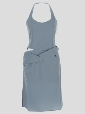 Jacquemus Sleeveless Halterneck Mini Dress