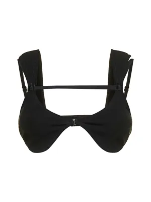 Jacquemus Strappy V-Neck Bralette Top