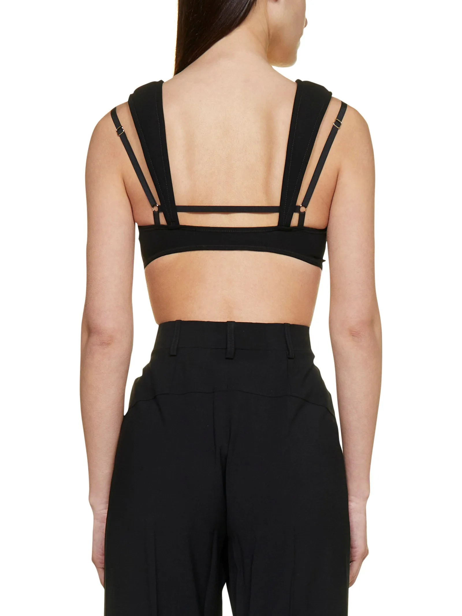 Jacquemus Strappy V-Neck Bralette Top