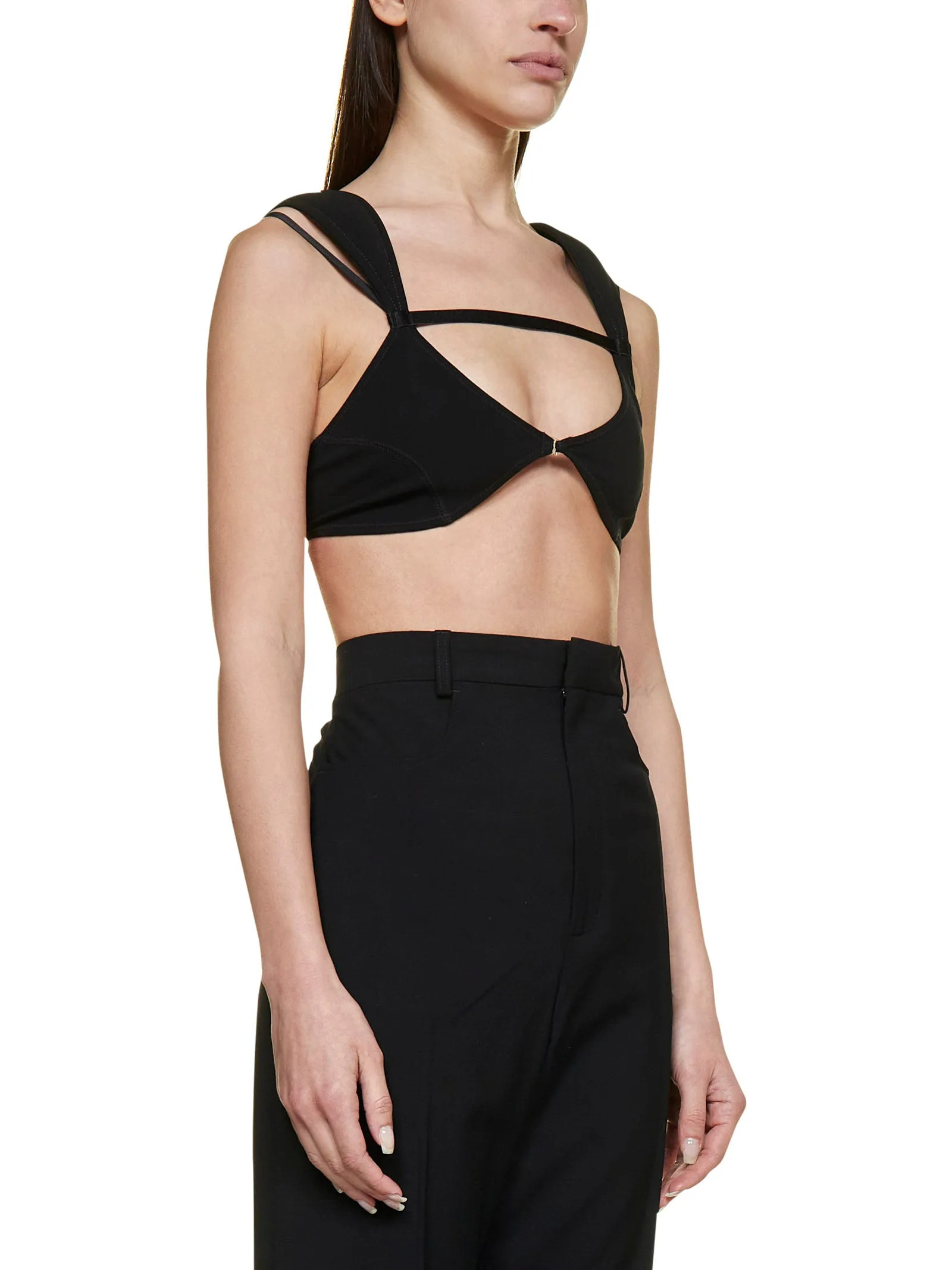 Jacquemus Strappy V-Neck Bralette Top