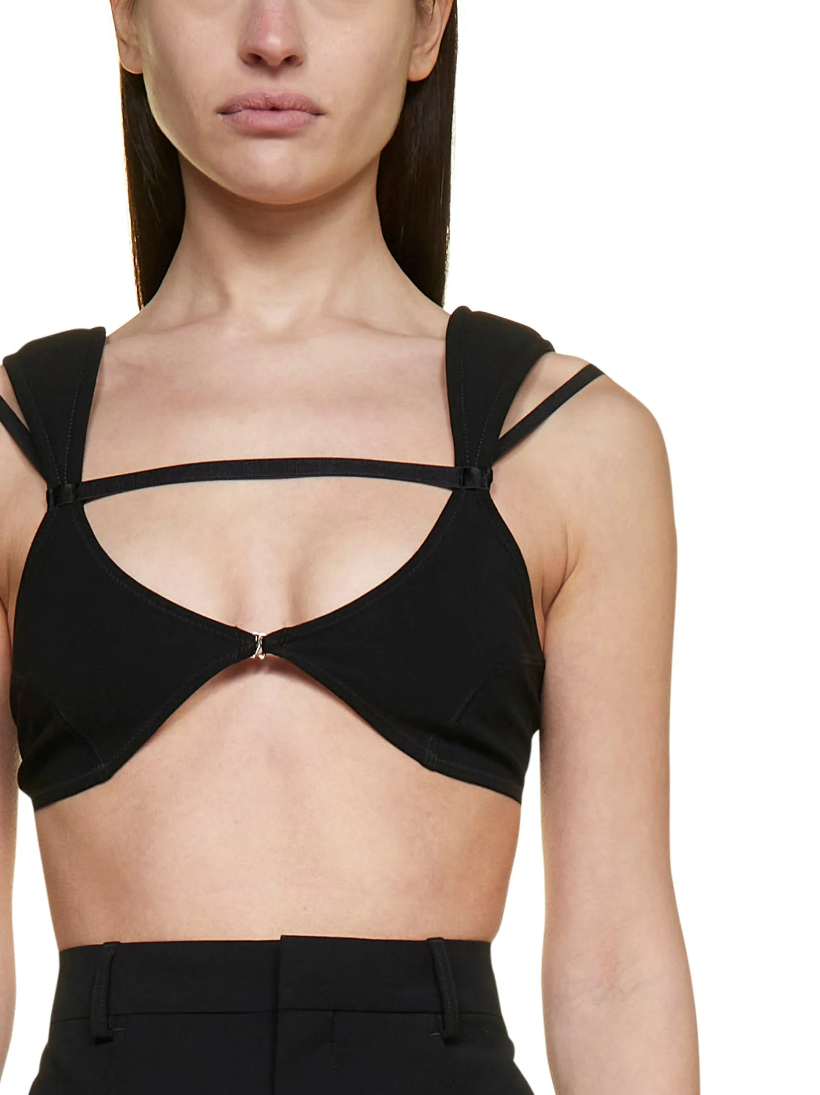 Jacquemus Strappy V-Neck Bralette Top