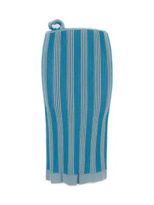 Jacquemus Striped Slite-Detailed Knitted Skirt