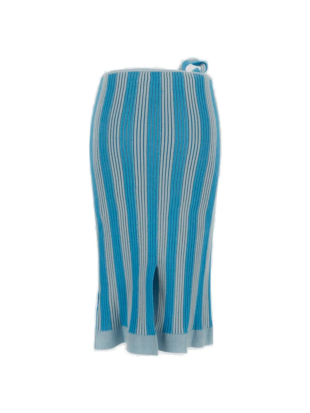 Jacquemus Striped Slite-Detailed Knitted Skirt