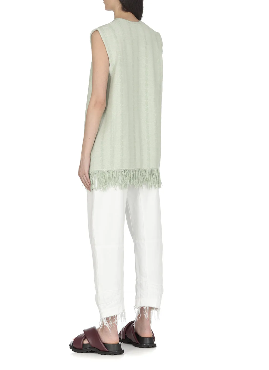 Jil Sander Fringed V-Neck Top