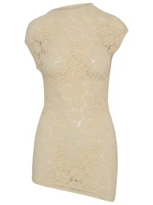 Jil Sander Lace-Detail High Neck Top