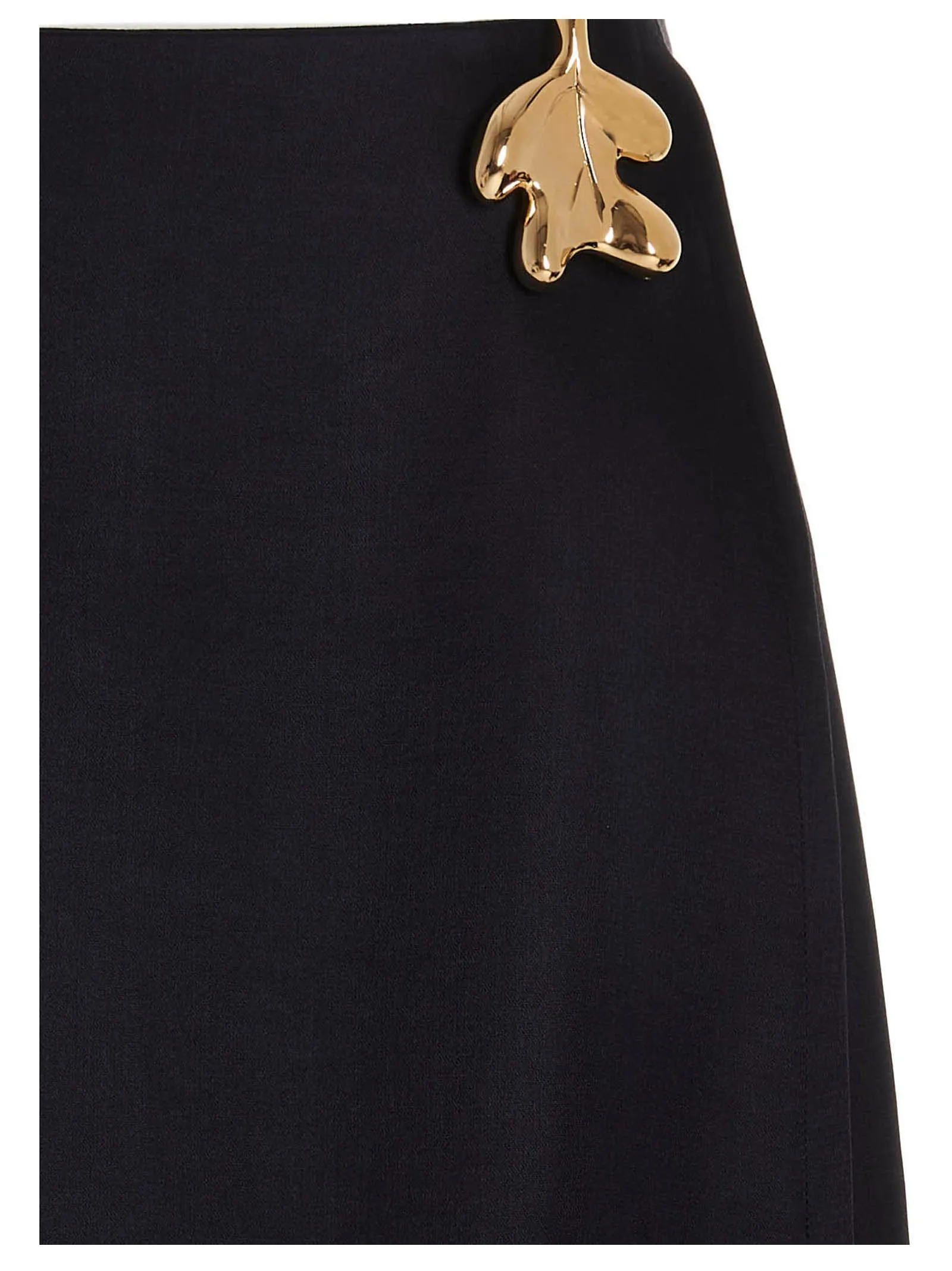 Jil Sander Leaf Embellished High Waisted Midi Skirt