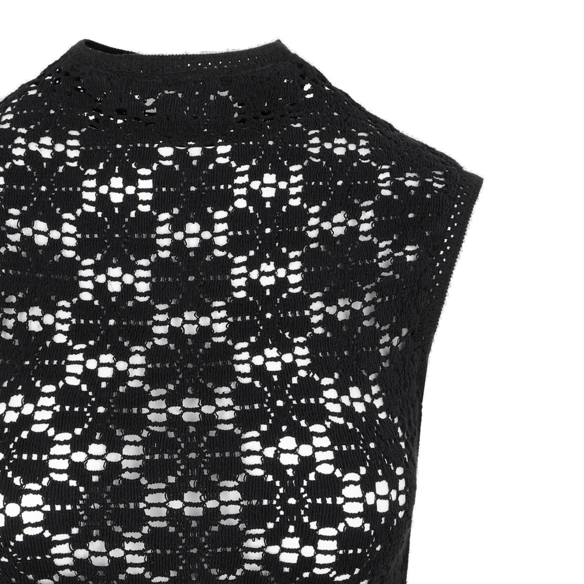 Jil Sander Mock-Neck Floral Embroidered Dress