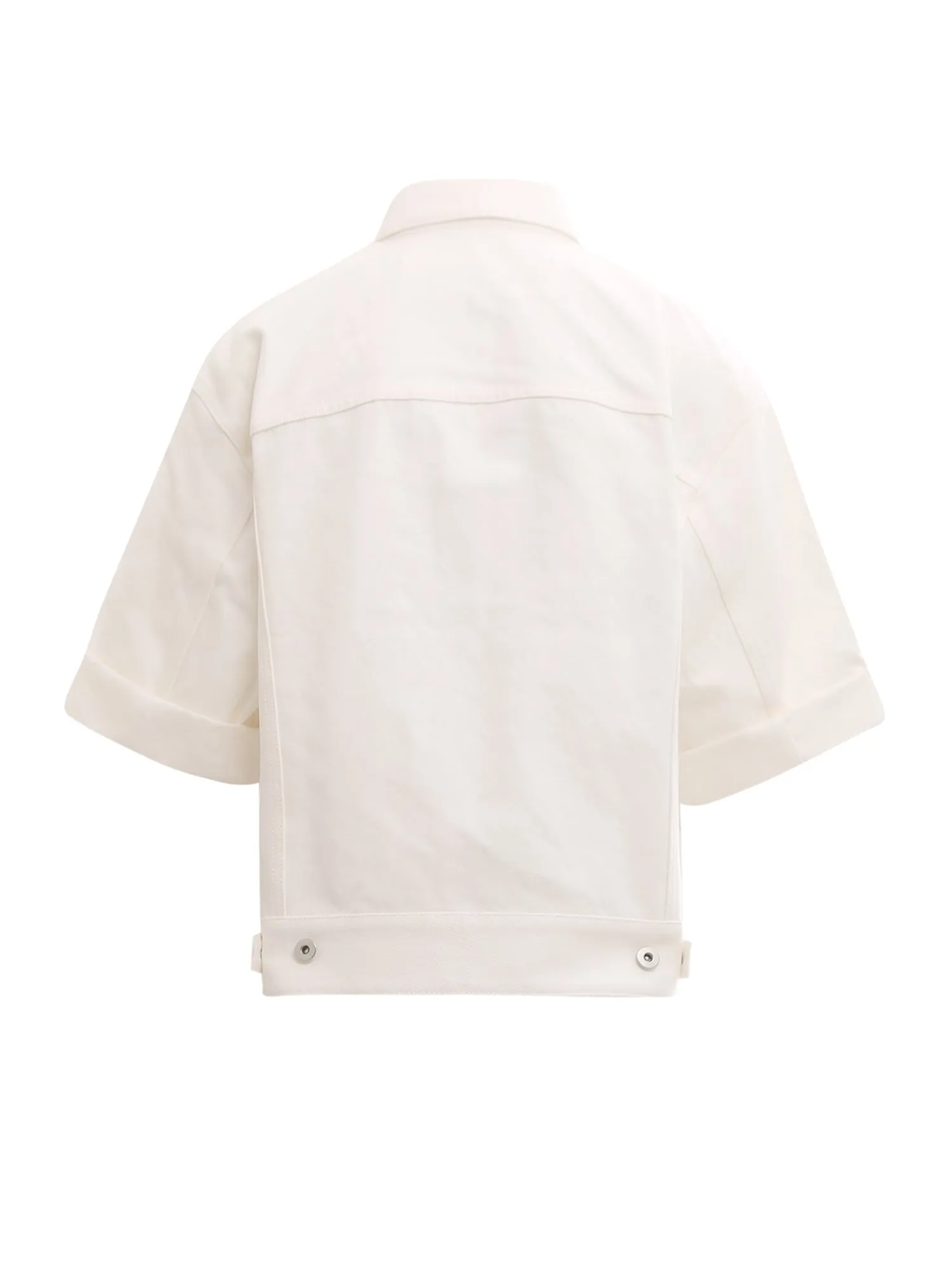 Jil Sander Short Sleeved Buttoned Denim Jacket