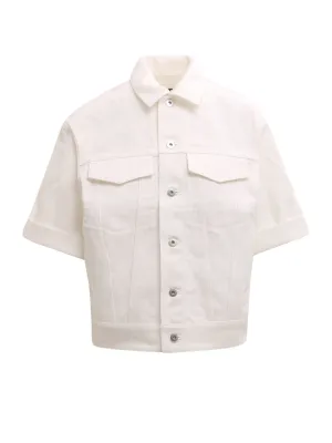 Jil Sander Short Sleeved Buttoned Denim Jacket