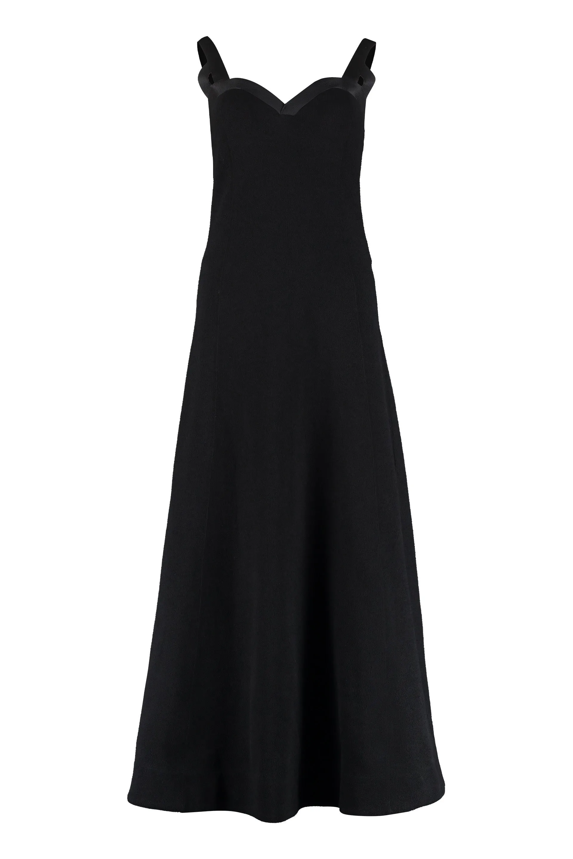 Jil Sander Sweetheart Neck-Line Long Dress