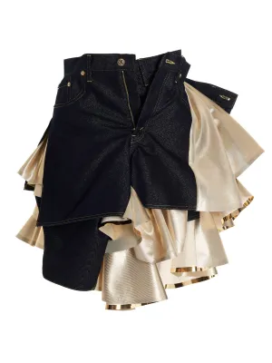 Junya Watanabe X Levis Metallic Layered Denim Skirt