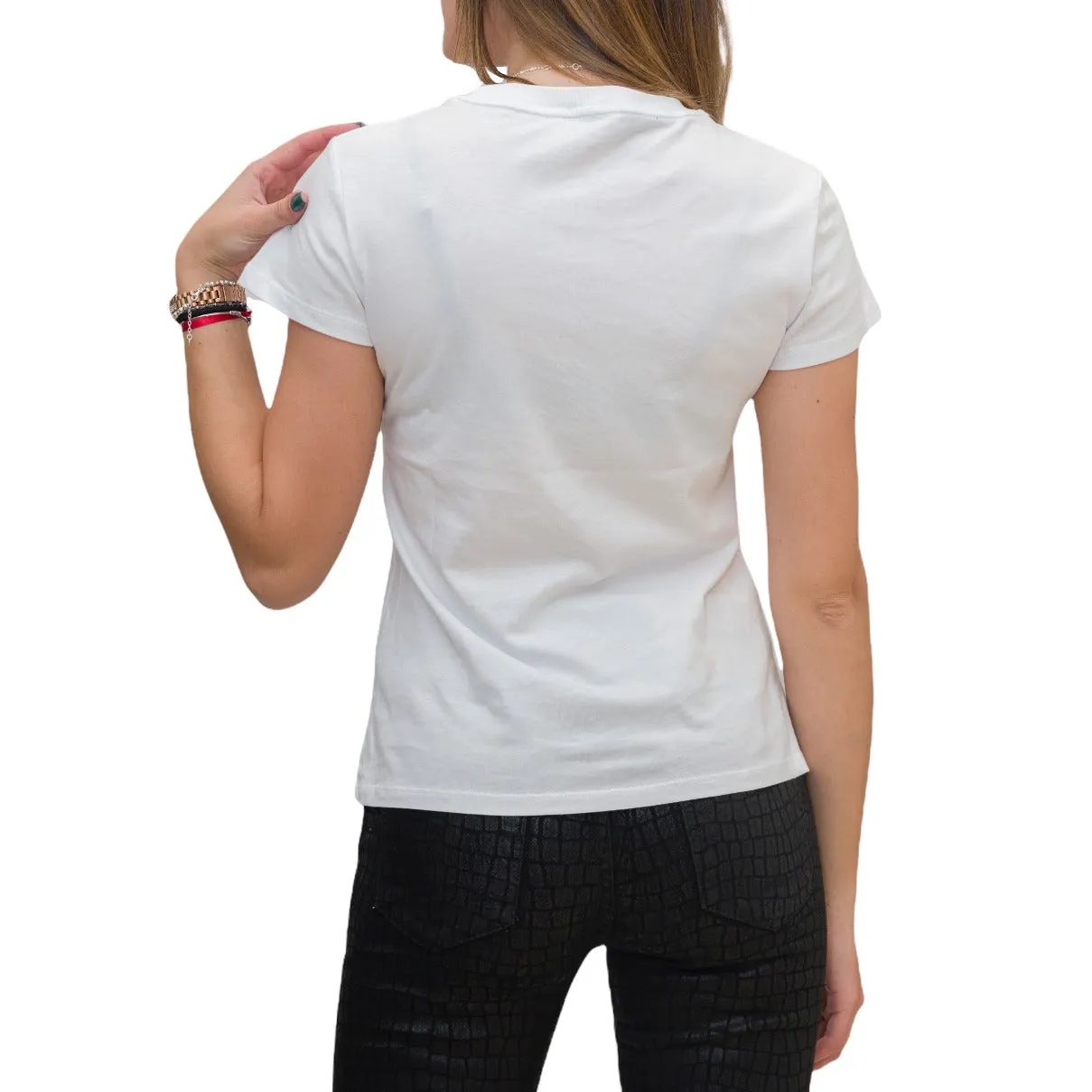 Just Cavalli Logo Embellished Crewneck T-Shirt