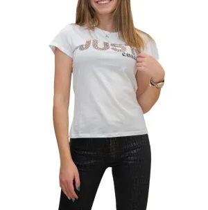 Just Cavalli Logo Embellished Crewneck T-Shirt