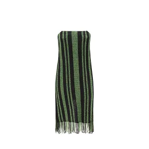 JW Anderson Fringed Wide Neck Midi Camisole Dress