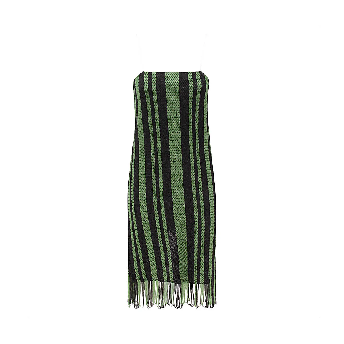 JW Anderson Fringed Wide Neck Midi Camisole Dress