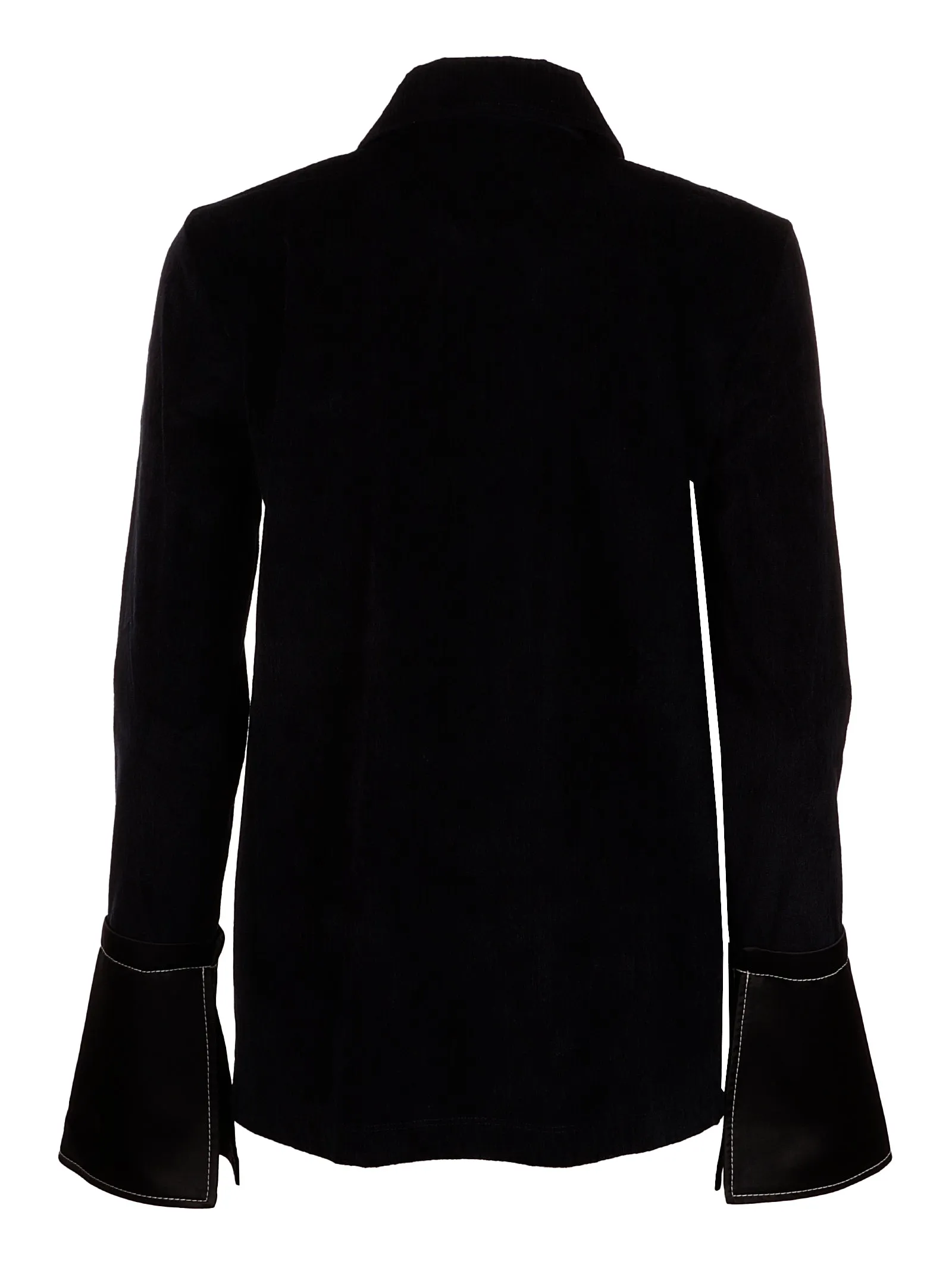 JW Anderson Half-Zipped Bell-Sleeve Top