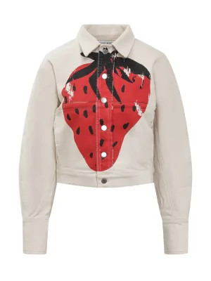 JW Anderson Strawberry Printed Buttoned Jacket