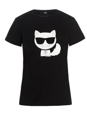 Karl Lagerfeld Ikonik Choupette Printed T-Shirt