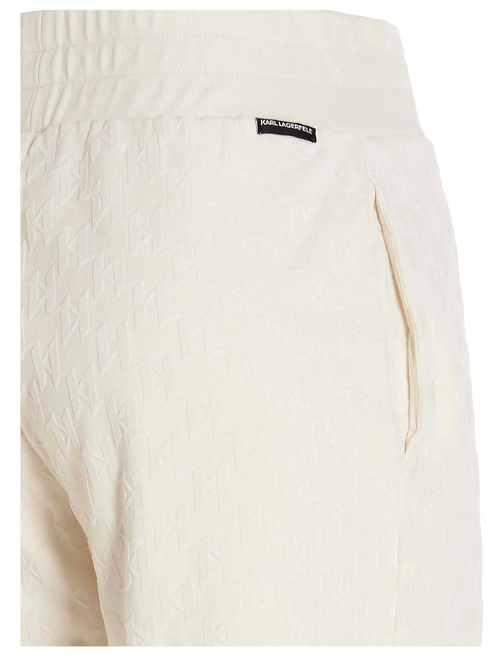 Karl Lagerfeld Logo Flocked Sweatpants