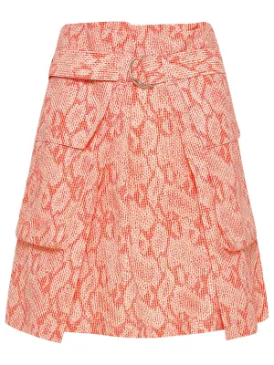 Kenzo High-Waisted Buckle Belt Mini Skirt