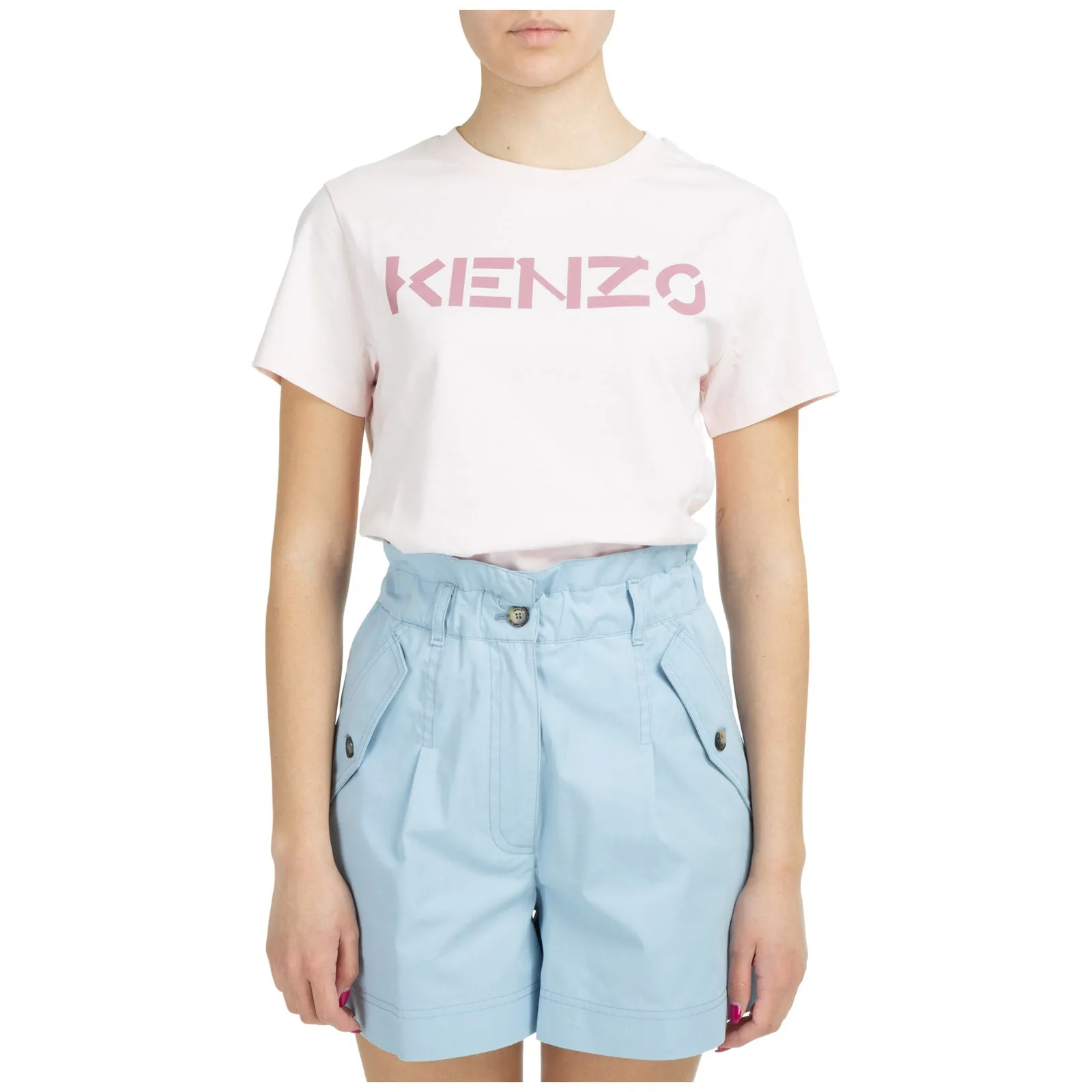Kenzo Logo Printed Crewneck T-Shirt