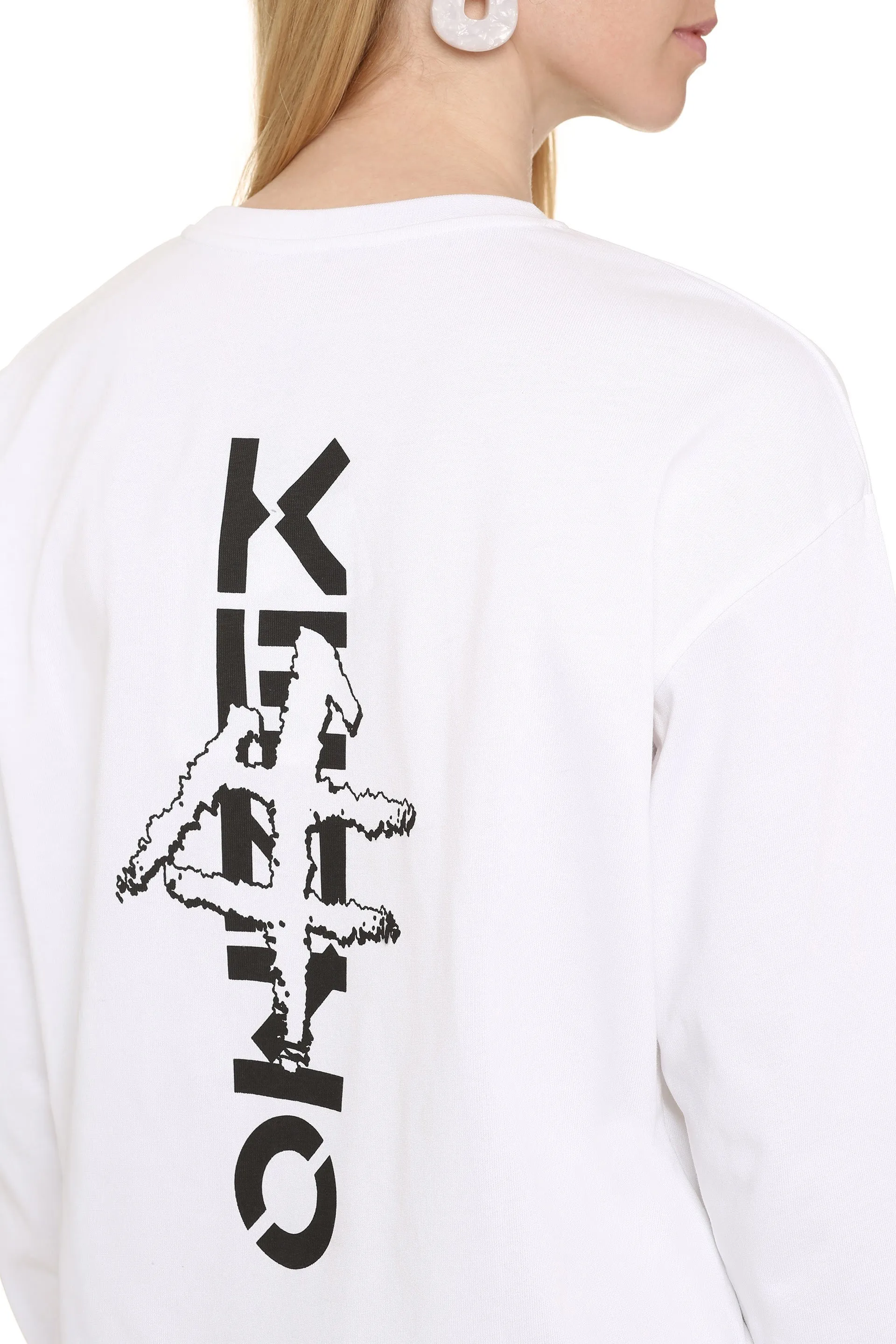 Kenzo Logo Printed Long-Sleeve T-Shirt
