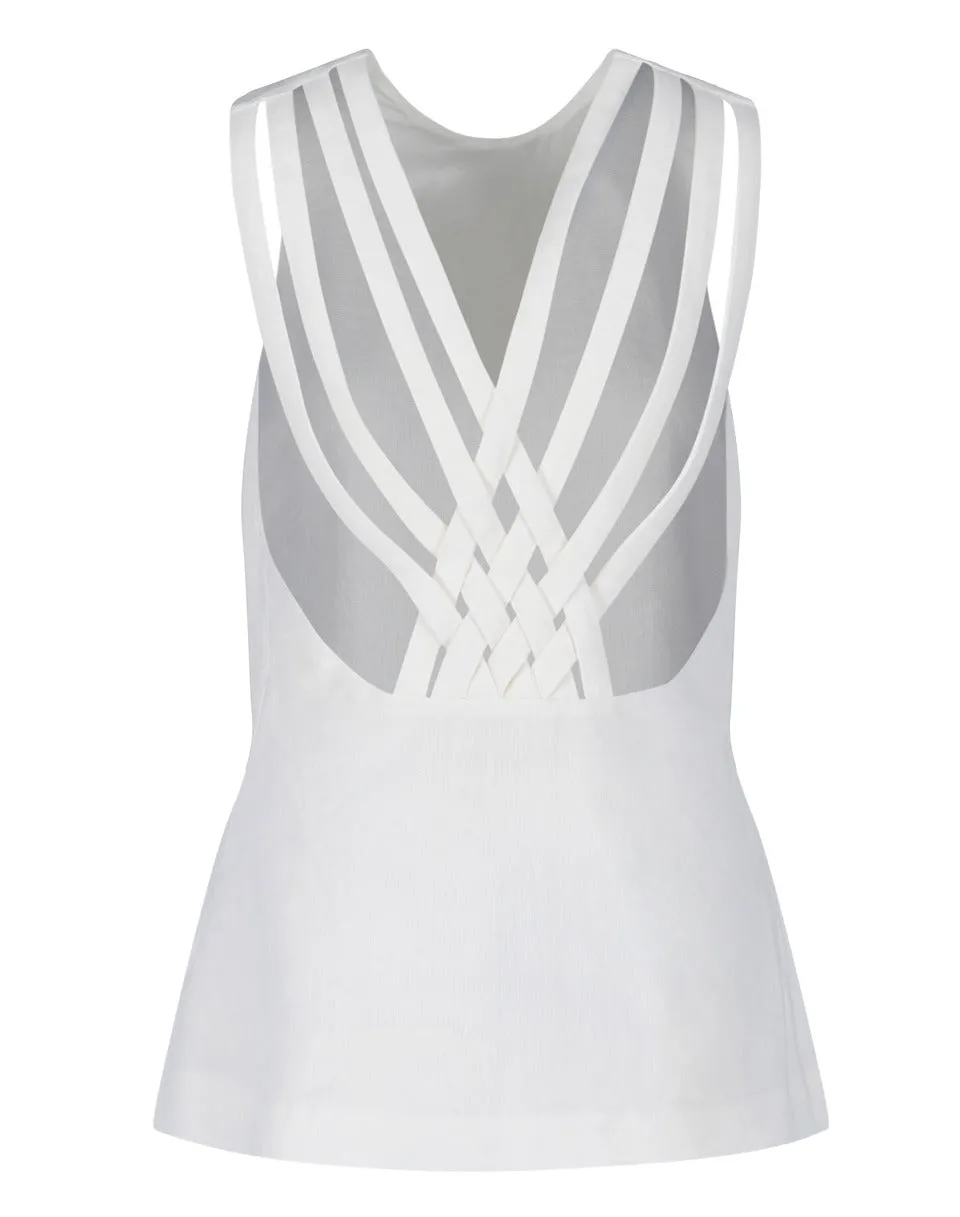 Khaite Cross-Detailed Crewneck Sleeveless Top