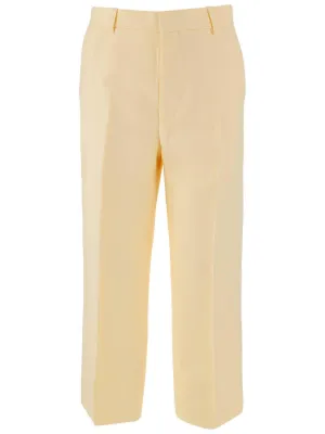 Khaite High Waist Cropped Pants