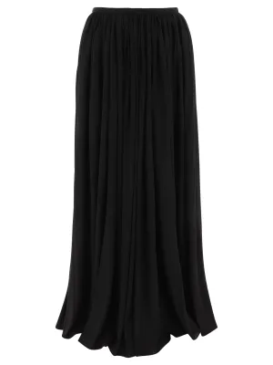 Khaite Lowell High Waist Pleated Maxi Skirt