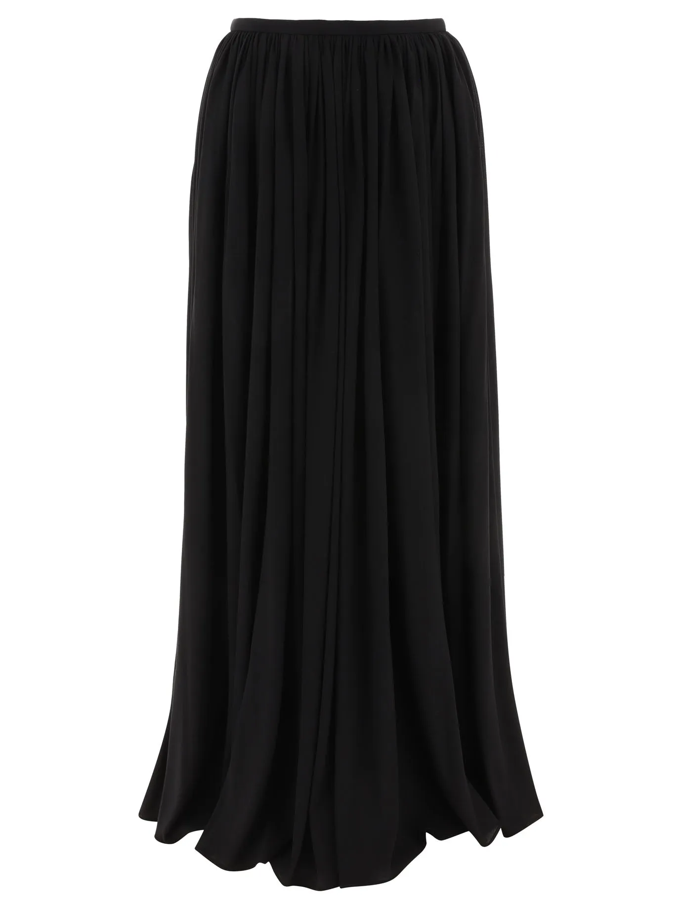 Khaite Lowell High Waist Pleated Maxi Skirt