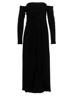 Khaite Nerissa Off-The-Shoulder Midi Dress