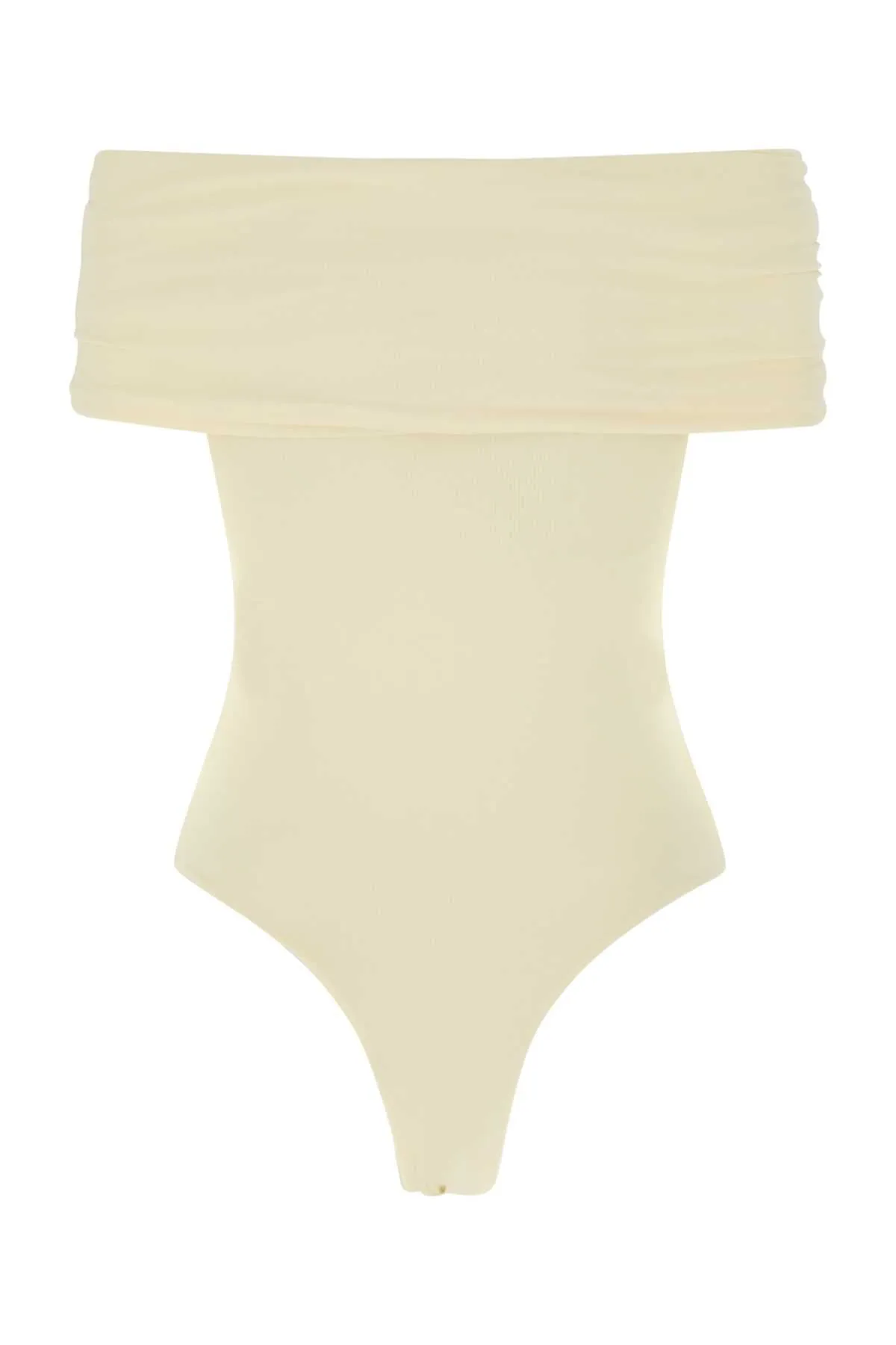Khaite Off-Shoulder Pleated Top