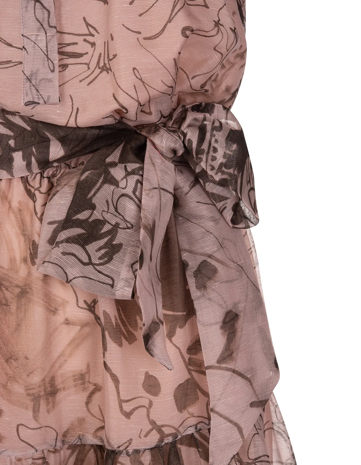 Kiton Floral Pattern Sleeveless Maxi Dress