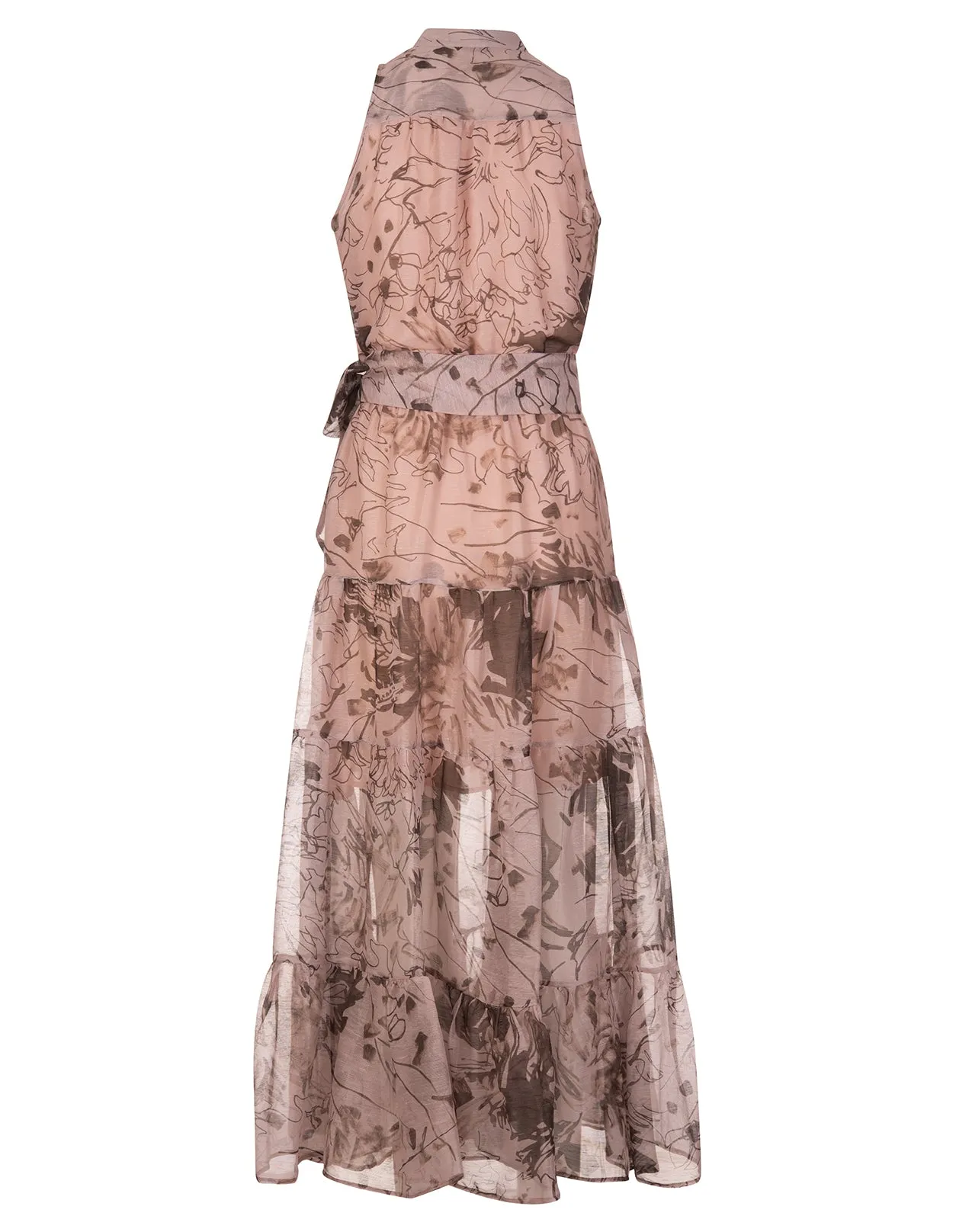 Kiton Floral Pattern Sleeveless Maxi Dress