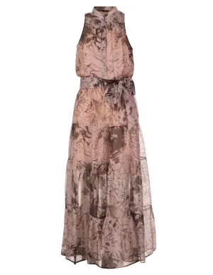 Kiton Floral Pattern Sleeveless Maxi Dress
