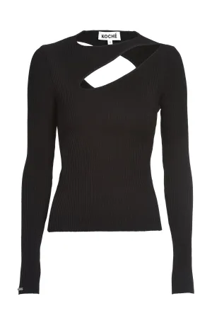 Koch Long-Sleeve Cut-Out Detailed Top