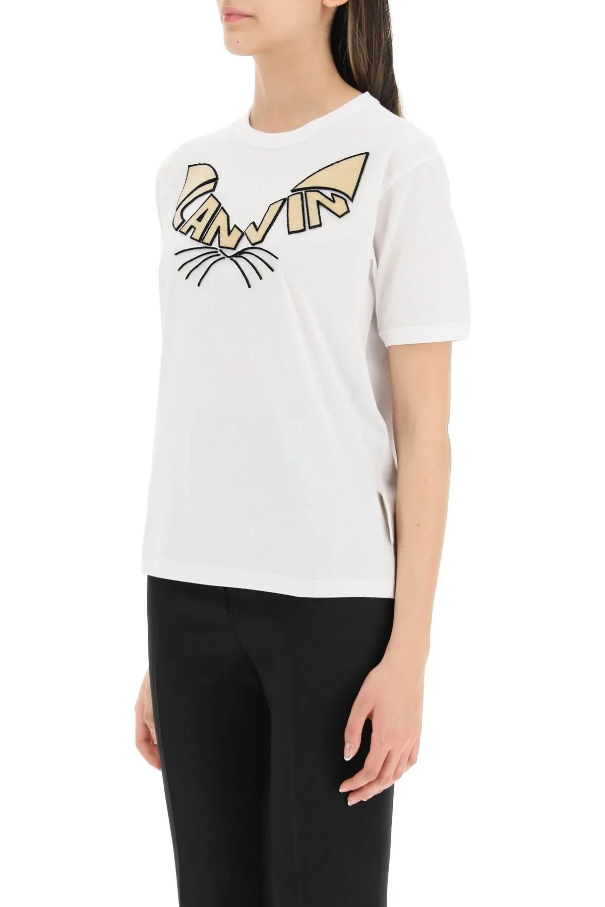 Lanvin Logo Patch Crewneck T-Shirt