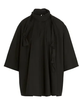 Lemaire Knotted High-Neck Short Sleeved Top