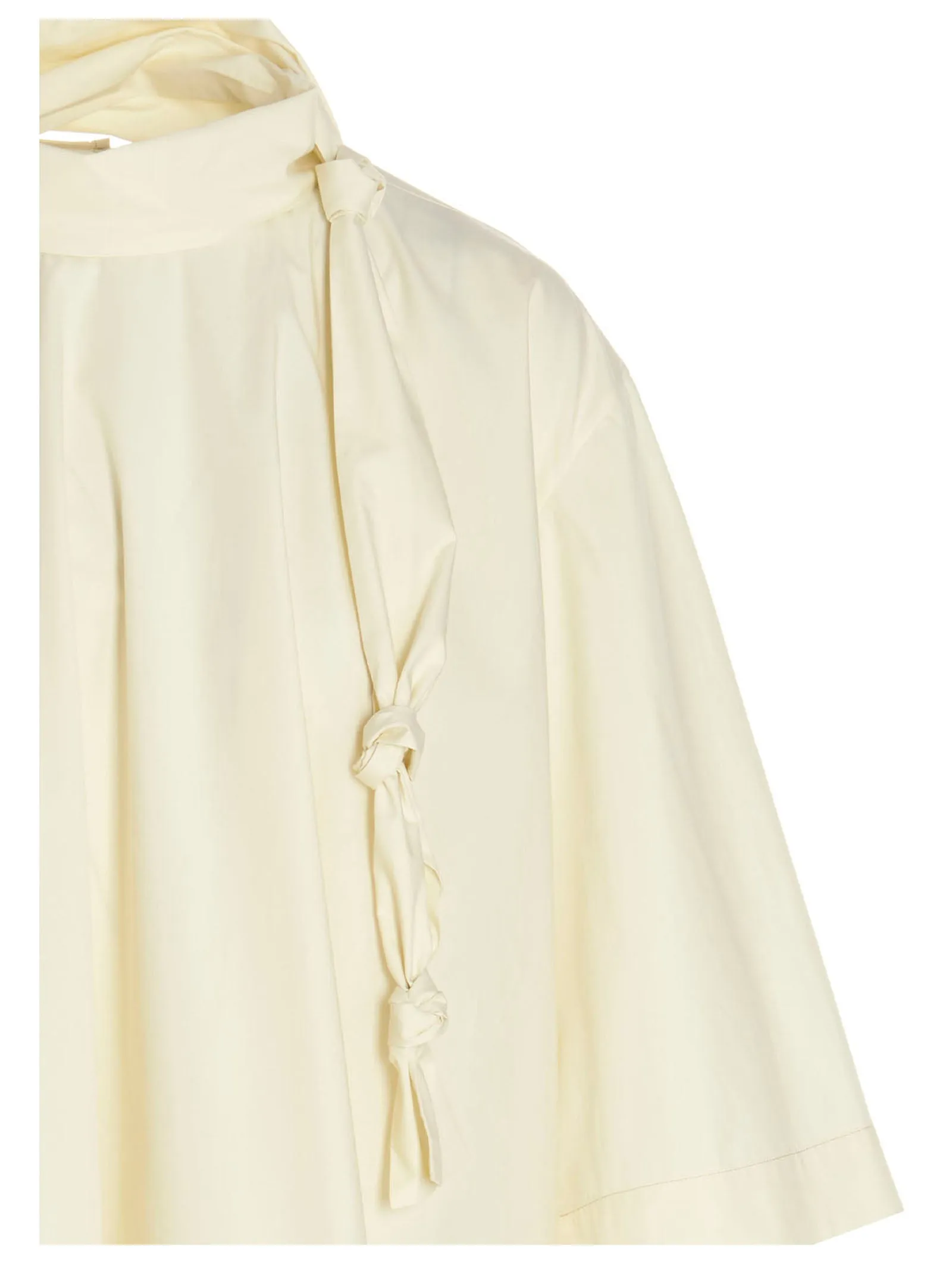 Lemaire Knotted High-Neck Short Sleeved Top