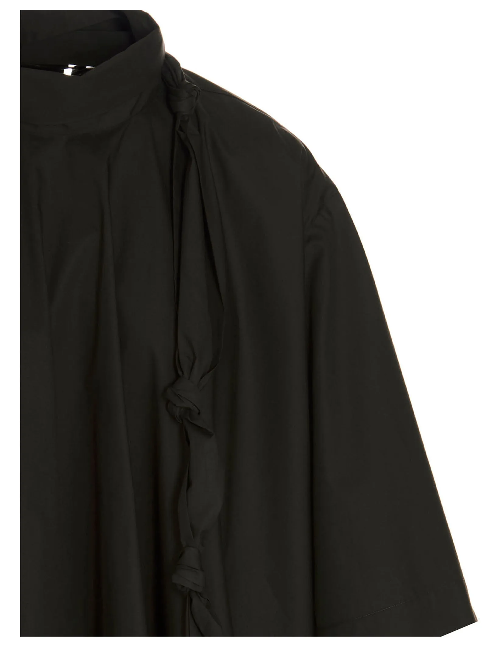 Lemaire Knotted High-Neck Short Sleeved Top