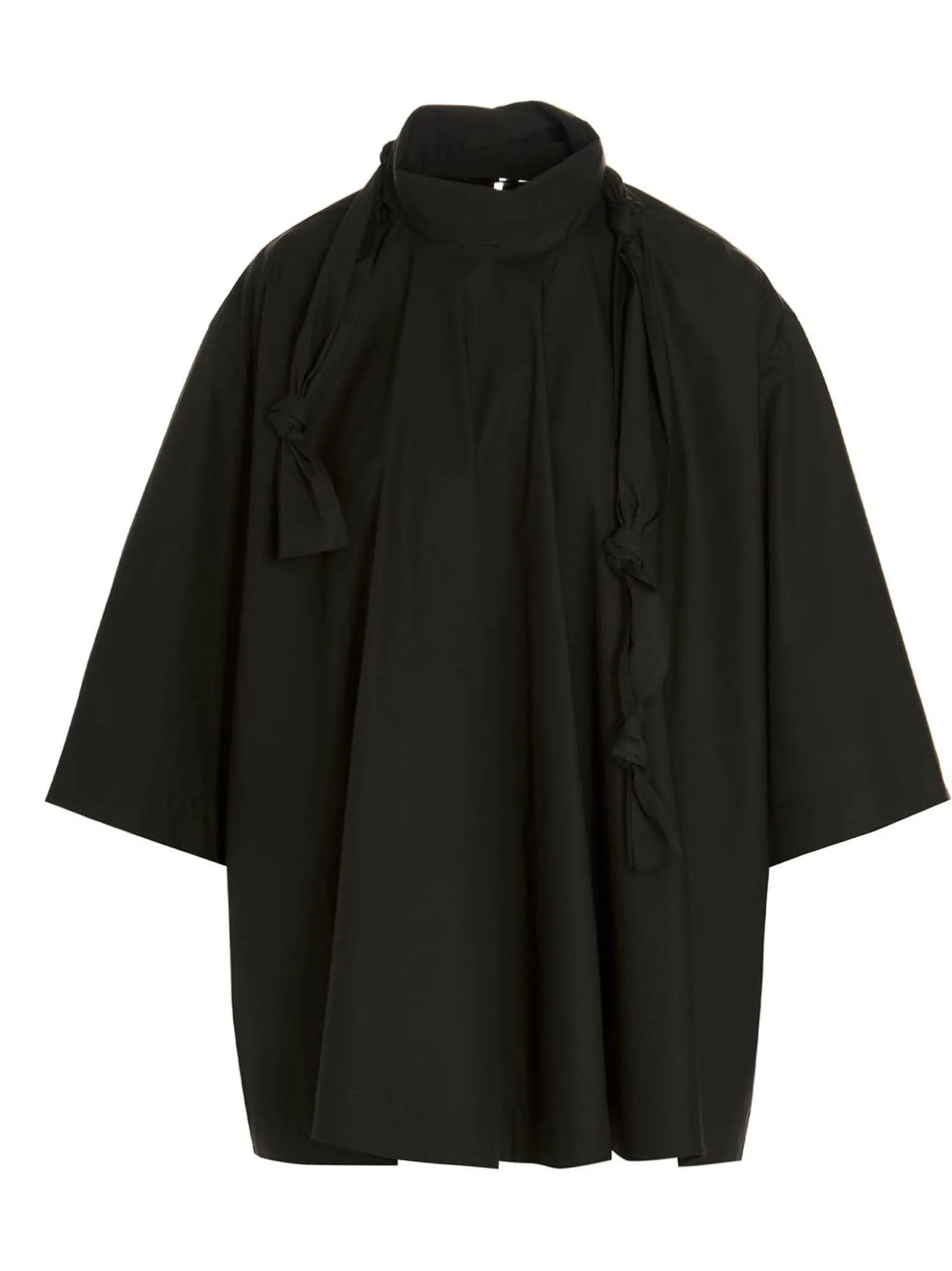 Lemaire Knotted High-Neck Short Sleeved Top