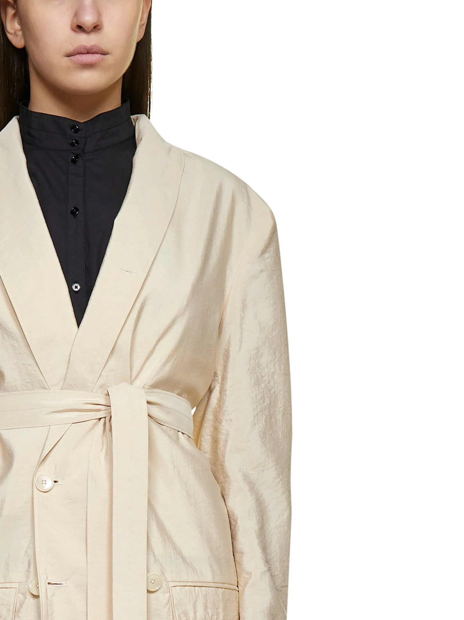 Lemaire Tie-Waist Doube-Breasted Jacket