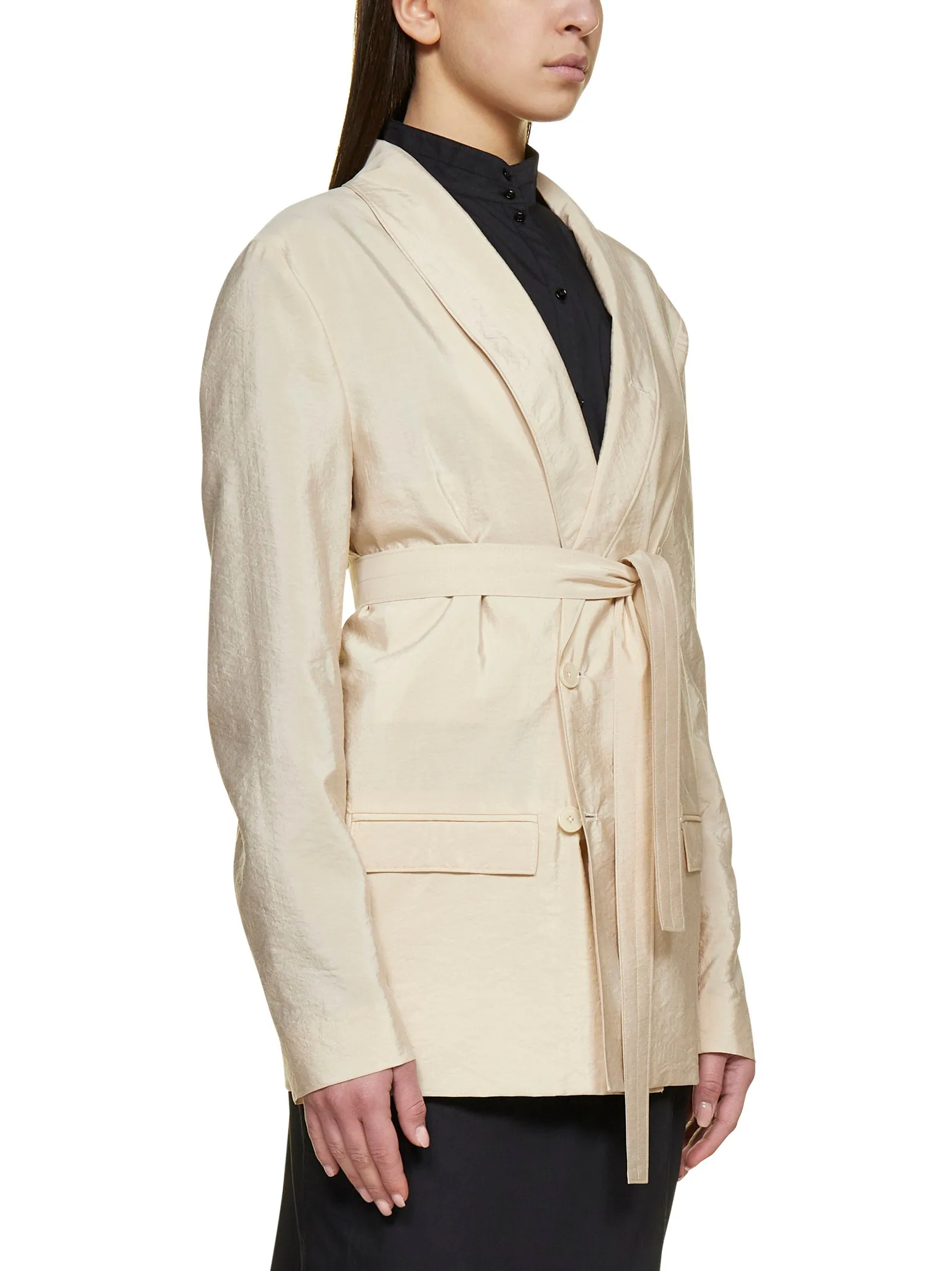 Lemaire Tie-Waist Doube-Breasted Jacket