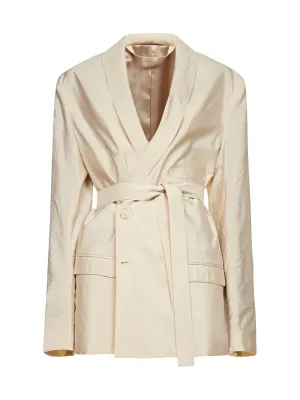 Lemaire Tie-Waist Doube-Breasted Jacket